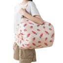 Saco de compras dobrável 40 x 40 cm em nylon Saco resistente com padrão de legumes Saco dobrável com alta capacidade de carga de 20 kg Capacidade 5