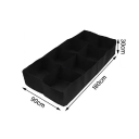 Saco de cultivo têxtil 180 x 90 x 30 cm Saco preto para vegetais com 8 células Jardim para cultivo de tomates ervas alface batatas 2