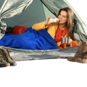 Saco de dormir 180 x 80 cm, diámetro plegado 14 cm, altura 29 cm, funda para saco de dormir, bolsa de almacenamiento, Terylen, tela de forro 5