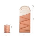 Saco de dormir 190+30 x 85 cm con bolsa de almacenamiento, 210T poliéster esponjoso, relleno de algodón hueco, Temperatura cómoda 8~18 ℃, Peso 1,6 kg 3