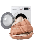 Saco de dormir 190+30 x 85 cm con bolsa de almacenamiento, 210T poliéster esponjoso, relleno de algodón hueco, Temperatura cómoda 8~18 ℃, Peso 4
