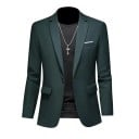 Saco de hombre elegante Saco transpirable de un solo color para hombres con bolsillos y botón Saco estiloso para el trabajo 1