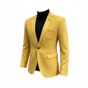 Saco de hombre Slim fit aspecto de ante Cierre de un botón Solapas Bolsillos Poliéster y elastano Para el trabajo y celebraciones 5