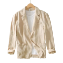 Saco de lino para hombre 70% lino 30% algodón Saco elegante y transpirable para hombres con bolsillos y botones Saco de estilo monocromático en varios colores 8 Saco de lino para hombre 70% lino 30% algodón Saco elegante y transpirable para hombres con bolsillos y botones Saco de estilo monocromático en varios colores 8