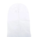 Saco de proteção para vestidos 180 x 61 cm Branco para vestidos de noiva e longos vestidos de festa Saco anti-poeira com fecho e bolso para etiqueta 6