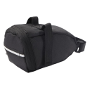 Saco de selim à prova de água de 1l 14 × 9 × 8 cm Saco de ciclismo de grande capacidade com elementos reflexivos Saco de selim para bicicleta com espaço de armazenamento 1