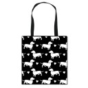 Saco de tela para senhora com padrão de cão salsicha 10