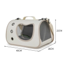Saco de transporte para gatos a tiracolo 40 x 26 x 22 cm Saco respirável para animais de estimação Para gatos até 7 kg Saco portátil com alça 4