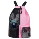 Saco desportivo 47 × 28 × 14 cm Mochila perfurada com cordão de aperto Bolsos em rede com fecho Leve mochila de nylon para desporto e lazer 13