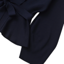 Saco elegante de mujer con cinturón para atar Saco de un solo color con escote en V de poliéster Abrigo estiloso en varios colores para cada ocasión 3