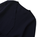 Saco elegante feminino com cinto para atar Saco liso com decote em V em poliéster Casaco estiloso em várias cores para qualquer ocasião 7