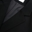 Saco elegante para mujer con cuello y bolsillos Saco social de un solo color con botones de poliéster Chaqueta estilosa 6