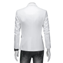 Saco Masculino Elegante Saco Prodyšné de Uma Só Cor para Homens com Bolsos e Botão Casaco Estiloso para o Trabalho e Lazer 2