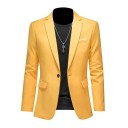 Saco Masculino Elegante Saco Respirável de Uma Só Cor para Homens com Bolsos e Botão Casaco Estiloso para o Trabalho e Lazer 9