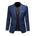 Saco Masculino Elegante Saco Respirável de Uma Só Cor para Homens com Bolsos e Botão Casaco Estiloso para o Trabalho e Lazer 18