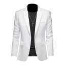 Saco Masculino Elegante Saco Respirável de Uma Só Cor para Homens com Bolsos e Botão Casaco Estiloso para o Trabalho e Lazer 3
