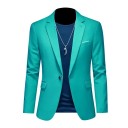Saco Masculino Elegante Saco Respirável de Uma Só Cor para Homens com Bolsos e Botão Casaco Estiloso para o Trabalho e Lazer 17