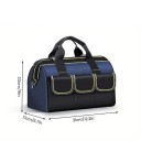Saco para ferramentas 31x17x23 cm tecido oxford impermeável com múltiplos bolsos fundo reforçado alta capacidade 2