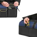 Saco para ferramentas 31x17x23 cm tecido oxford impermeável com múltiplos bolsos fundo reforçado alta capacidade 4