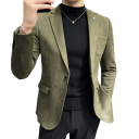 Saco para hombres de poliéster y spandex Saco elegante de un solo color para hombres con bolsillos y bolsillo en el pecho Saco flexible y estiloso con botón 10 Saco para hombres de poliéster y spandex Saco elegante de un solo color para hombres con bolsillos y bolsillo en el pecho Saco flexible y estiloso con botón 10