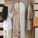 Saco protetor para vestidos 180 x 60 cm Saco impermeável para roupa longa com fecho de correr Saco de armazenamento com alças e janela para fácil armazenamento 2