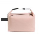 Saco térmico dobrável 16x25x22 cm Saco de almoço portátil Cor neutra Saco isolado para alimentos e bebidas Fecho zip Leve e compacto 5