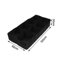 Saco têxtil para cultivo de legumes 120x60x30 cm Caixa de jardim preta em tecido não tecido 8 células Vaso respirável para varanda 2