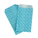 Sacolas de papel para presentes 50 unid 8 x 15 cm Design floral Sacos decorativos de kraft para cartões e convites Várias cores padrão de flores 8