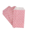 Sacolas de papel para presentes 50 unid 8 x 15 cm Design floral Sacos decorativos de kraft para cartões e convites Várias cores padrão de flores 10