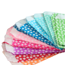 Sacolas de papel para presentes 50 unid 8 x 15 cm Design floral Sacos decorativos de kraft para cartões e convites Várias cores padrão de flores 2