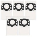 Sacos de pó para aspirador Kärcher 5 pcs 52 × 38 cm Sacos de substituição para modelos WD2 Plus WD3 SE4002 KFI 357 KA 40 2.863-314.0 Filtração altamente eficaz 1