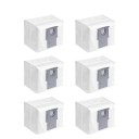 Sacs à poussière pour aspirateur Roborock 6 pcs 17,5 × 13,5 × 12 cm Sacs blancs de rechange compatibles avec les modèles S8+ S7 MaxV Ultra Q7+ T8 Q5+ G10S PRO 1