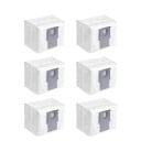 Sacs à poussière pour aspirateur Roborock 6 pcs 17,5 × 13,5 × 12 cm Sacs blancs de rechange compatibles avec les modèles S8+ S7 MaxV Ultra Q7+ T8 Q5 1
