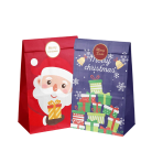 Sacs cadeaux de Noël 12 pcs 22 x 12 x 8 cm Design rétro avec motifs de Noël Sacs en papier avec autocollants 6 types 3