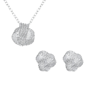 Săculeț elegant caracteristic din argint 925 cu colier de 45 cm și cercei cu design fin de biluțe bijuterii de lux pentru femei cadou de nuntă 1