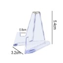 Sada 10 ks akrylových stojánků na předměty velikost M 3,2 x 0,8 x 5,4 cm transparentní stojánek na dekorace a vystavení 2
