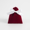 Sada 10 ks barevných sametových zatahovacích sáčků 10×12 cm s barevnými stuhami, dárkové pytlíky na šperky a drobnosti 22