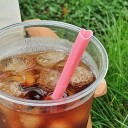 Sada 10 ks brček Srdce 22,8 cm Průměr 0,7 cm Jednorázová brčka na rozlučku se svobodou svatbu oslavu 10