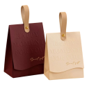 Sada 10 ks dárková taštička s uchem 13 × 10 × 6,5 cm papírové provedení s klopou zapínání na knoflík balení dárků 1