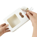 Sada 10 ks dárkových krabiček skládací 12 × 6 × 16 cm papírové balení dárků krabičky s okénkem a mašlí 5