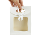 Sada 10 ks dárkových krabiček skládací 14 × 7 × 20 cm papírové balení dárků krabičky s okénkem a mašlí 4