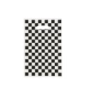 Sada 10 ks dárkových sáčků 25 × 16,3 cm plastové bílé sáčky s černým kostkovaným vzorem na balení dárků a sladkostí 1