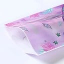 Sada 10 ks dárkových tašek 16,5 × 25 cm, fialové taštičky s mořskou pannou, mušlemi a podmořským motivem 4