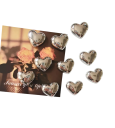 Sada 10 ks magnetek srdíčka dekorativní magnety lesklý povrch plastový design magnety na lednici nástěnku poznámky 2