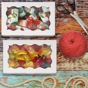 Sada 10 ks papírových dárkových krabiček 18×11×4 cm s okýnkem barevná krabice na balení sladkostí a dárků 11