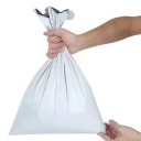 Sada 10 ks plastových sáčků na balení dárků s lepícím uzávěrem 25x35cm světle šedé obálky pro odesílání zásilek 4