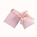 Sada 10 ks růžových látkových dárkových pytlíčků 10 × 12 cm zatahovací na stužku sáčky na šperky drobnosti balení 1