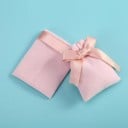 Sada 10 ks růžových látkových dárkových pytlíčků 10 × 12 cm zatahovací na stužku sáčky na šperky drobnosti balení 2