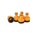 Sada 10 ks rychlospojek na hadici 1/2" 53 × 45 × 16 mm plastové konektory oranžové pro připojení hadice a kohoutku zavlažování 2