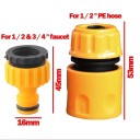 Sada 10 ks rychlospojek na hadici 1/2" 53 × 45 × 16 mm plastové konektory oranžové pro připojení hadice a kohoutku zavlažování 5